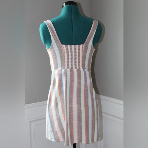Show Me Your Mumu Cora Linen Dress 
Shorebert  Stripe Mini Women’s Small - Picture 5 of 10